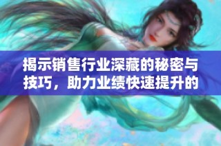 揭示销售行业深藏的秘密与技巧，助力业绩快速提升的方法揭秘
