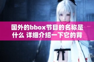 国外的bbox节目的名称是什么 详细介绍一下它的背景和特点