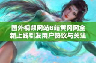 国外视频网站B站黄冈网全新上线引发用户热议与关注