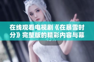 在线观看电视剧《在暴雪时分》完整版的精彩内容与幕后花絮