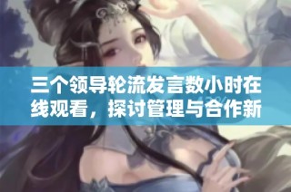 三个领导轮流发言数小时在线观看，探讨管理与合作新策略