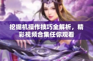 挖掘机操作技巧全解析，精彩视频合集任你观看