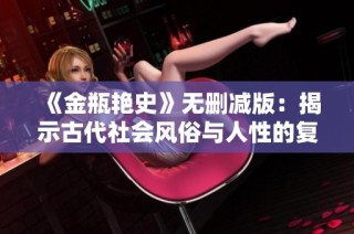 《金瓶艳史》无删减版：揭示古代社会风俗与人性的复杂交织