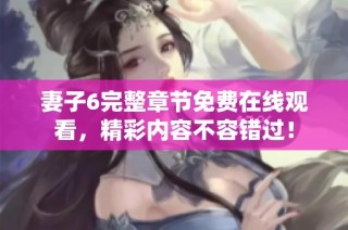 妻子6完整章节免费在线观看，精彩内容不容错过！