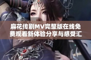 麻花传剧MV完整版在线免费观看新体验分享与感受汇总