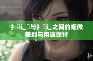 扌喿辶畑与扌喿辶之间的细微差别与用途探讨