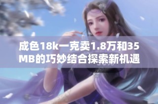 成色18k一克卖1.8万和35MB的巧妙结合探索新机遇