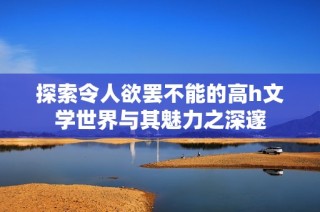 探索令人欲罢不能的高h文学世界与其魅力之深邃
