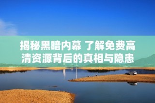 揭秘黑暗内幕 了解免费高清资源背后的真相与隐患