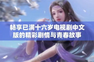 畅享已满十六岁电视剧中文版的精彩剧情与青春故事