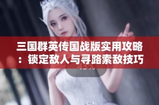 三国群英传国战版实用攻略：锁定敌人与寻路索敌技巧分享