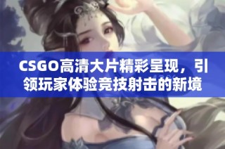 CSGO高清大片精彩呈现，引领玩家体验竞技射击的新境界与乐趣