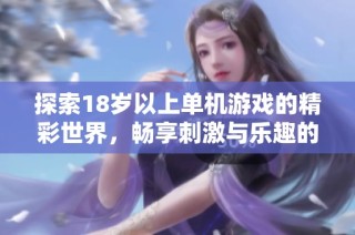 探索18岁以上单机游戏的精彩世界，畅享刺激与乐趣的完美结合