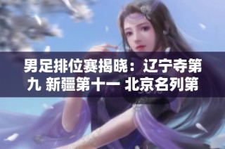 男足排位赛揭晓：辽宁夺第九 新疆第十一 北京名列第十三