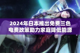 2024年日本推出免费三色电费政策助力家庭降低能源开支