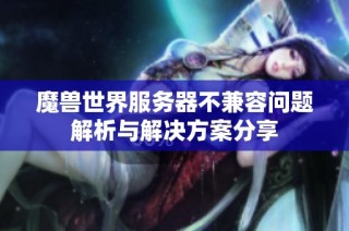 魔兽世界服务器不兼容问题解析与解决方案分享