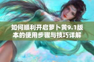 如何顺利开启萝卜黄9.1版本的使用步骤与技巧详解