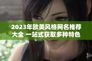 2023年欧美风格网名推荐大全 一站式获取多种特色名称