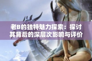老B的独特魅力探索：探讨其背后的深层次影响与评价