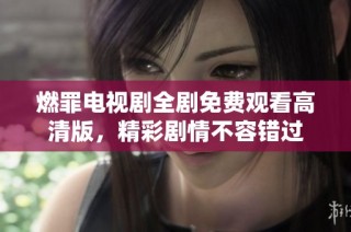 燃罪电视剧全剧免费观看高清版，精彩剧情不容错过