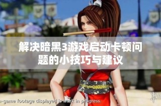 解决暗黑3游戏启动卡顿问题的小技巧与建议