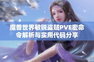魔兽世界敏锐盗贼PVE宏命令解析与实用代码分享