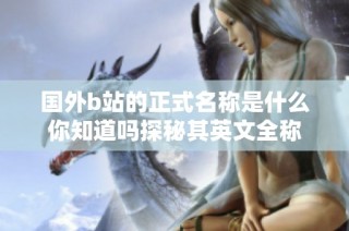 国外b站的正式名称是什么你知道吗探秘其英文全称