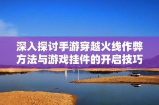 深入探讨手游穿越火线作弊方法与游戏挂件的开启技巧