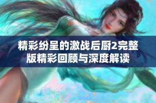 精彩纷呈的激战后厨2完整版精彩回顾与深度解读
