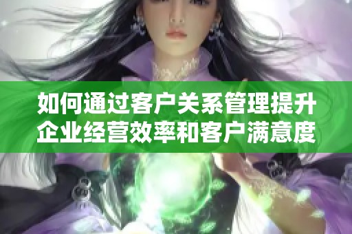 如何通过客户关系管理提升企业经营效率和客户满意度
