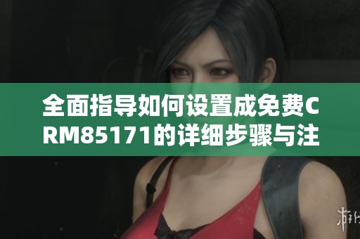 全面指导如何设置成免费CRM85171的详细步骤与注意事项