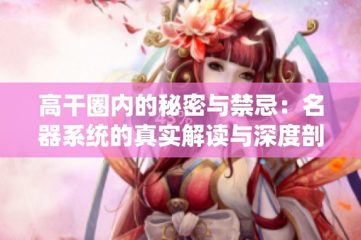 高干圈内的秘密与禁忌：名器系统的真实解读与深度剖析