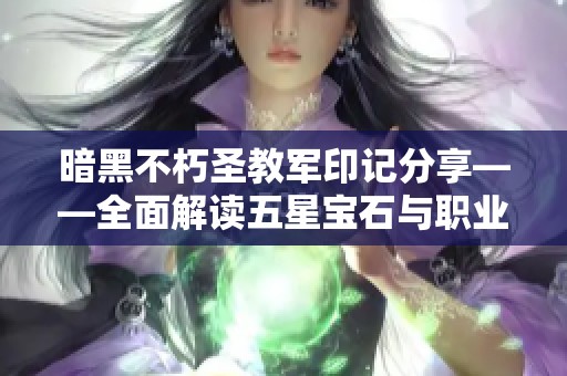 暗黑不朽圣教军印记分享——全面解读五星宝石与职业最佳搭配策略