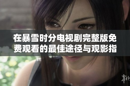 在暴雪时分电视剧完整版免费观看的最佳途径与观影指南