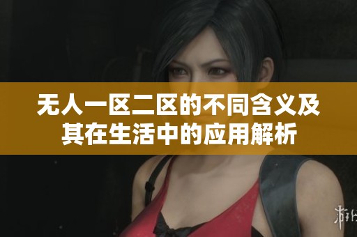 无人一区二区的不同含义及其在生活中的应用解析