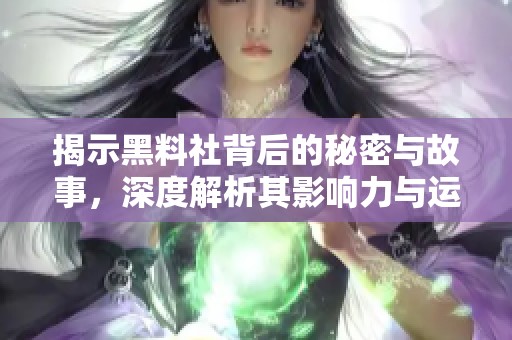 揭示黑料社背后的秘密与故事，深度解析其影响力与运作机制