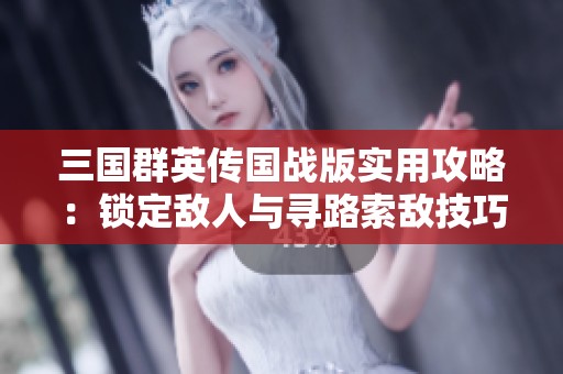三国群英传国战版实用攻略：锁定敌人与寻路索敌技巧分享
