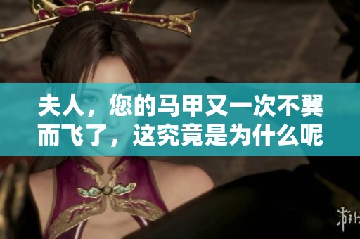 夫人，您的马甲又一次不翼而飞了，这究竟是为什么呢