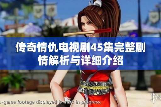传奇情仇电视剧45集完整剧情解析与详细介绍