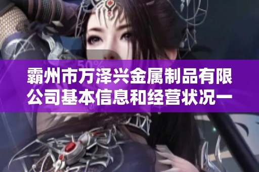霸州市万泽兴金属制品有限公司基本信息和经营状况一览
