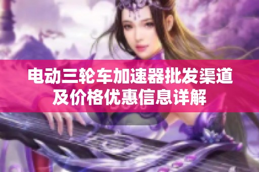 电动三轮车加速器批发渠道及价格优惠信息详解