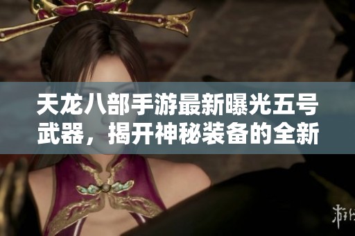 天龙八部手游最新曝光五号武器，揭开神秘装备的全新面纱与奥秘