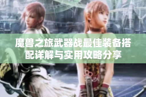 魔兽之旅武器战最佳装备搭配详解与实用攻略分享