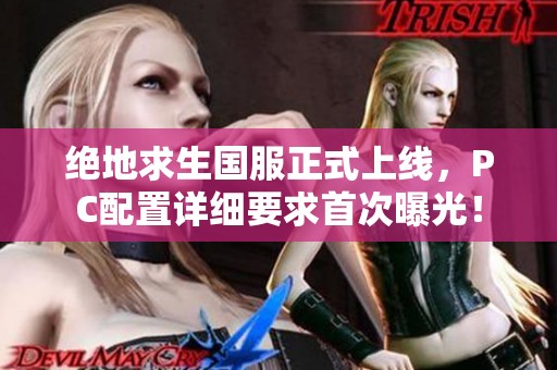 绝地求生国服正式上线，PC配置详细要求首次曝光！