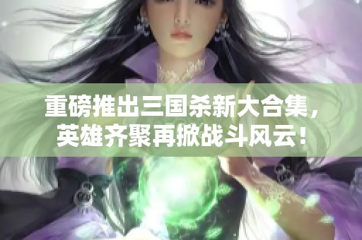 重磅推出三国杀新大合集，英雄齐聚再掀战斗风云！