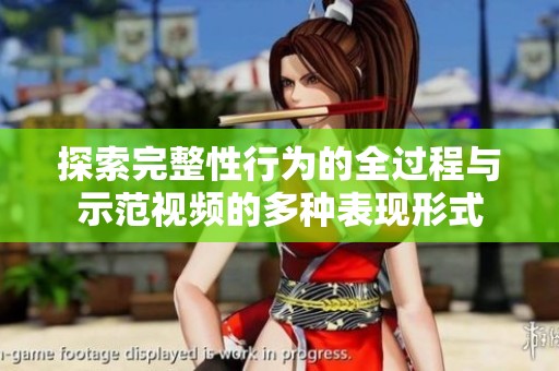 探索完整性行为的全过程与示范视频的多种表现形式