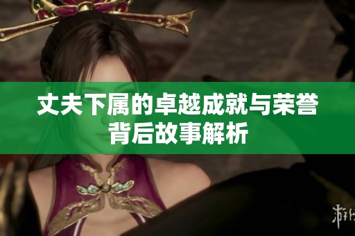 丈夫下属的卓越成就与荣誉背后故事解析