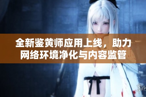 全新鉴黄师应用上线，助力网络环境净化与内容监管