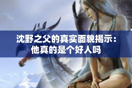沈野之父的真实面貌揭示：他真的是个好人吗