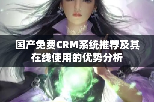 国产免费CRM系统推荐及其在线使用的优势分析